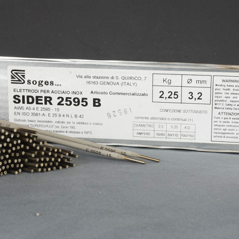 Elettrodo con rivestimento basico per acciai SUPERDUPLEX