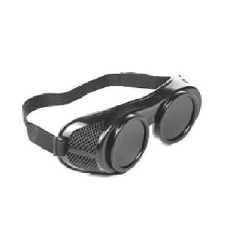 WELDERS SAFETY GOGGLES with green and clear glass filter lenses